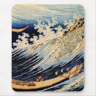 Choshi in the Simosa province by Katsushika Hokusa Mouse Mat