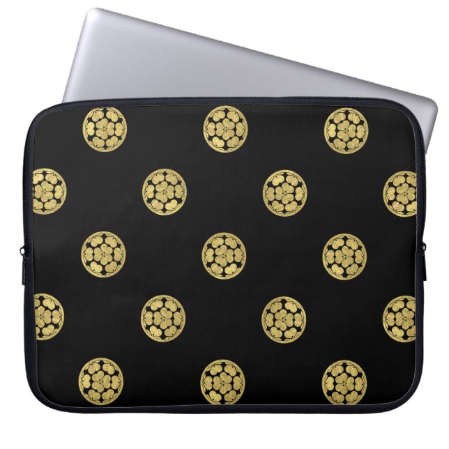 Chosokabe Mon Japanese samurai clan Laptop Sleeve (Front)