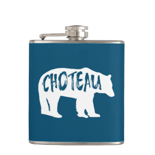 Choteau Montana Bear Hip Flask