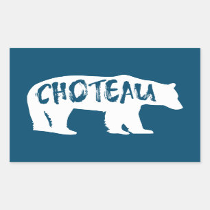 Choteau Montana Bear Rectangular Sticker