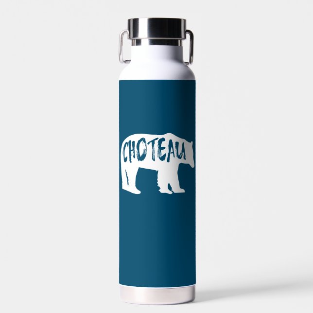 Choteau Montana Bear Water Bottle (Front)