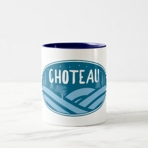 Choteau Montana Outdoors Two-Tone Coffee Mug