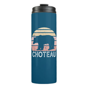 Choteau Montana Retro Bear Thermal Tumbler