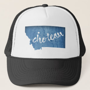 Choteau Montana Wood Grain Trucker Hat