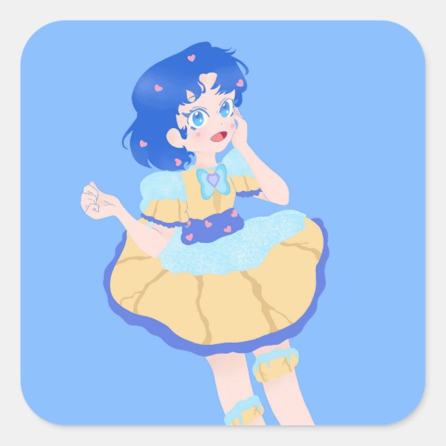 Choux Mercury  Square Sticker (Front)