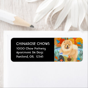 Chow Bluebirds Return Address Label Customise