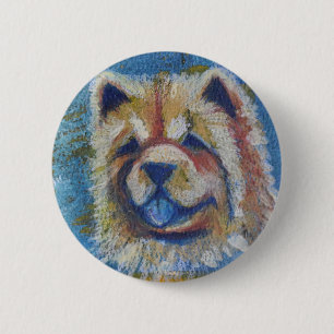 Chow Chow Abstract                                 6 Cm Round Badge