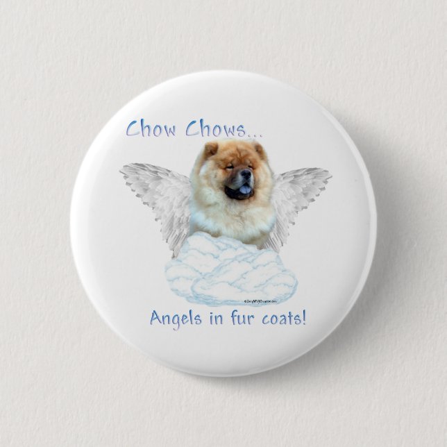 Chow Chow Angel - Button (Front)