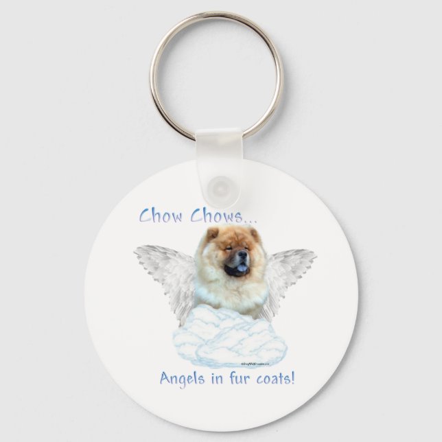 Chow Chow Angel Keychain (Front)