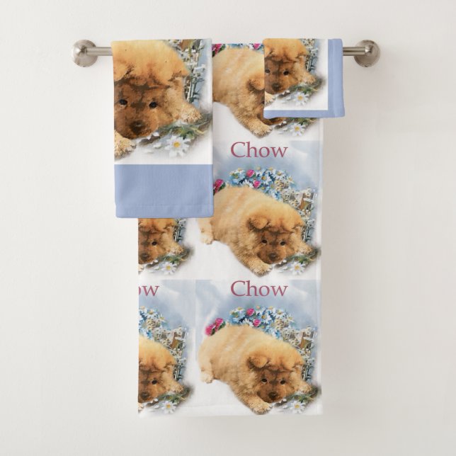 Chow Chow Art Bath Towel Set (Insitu)