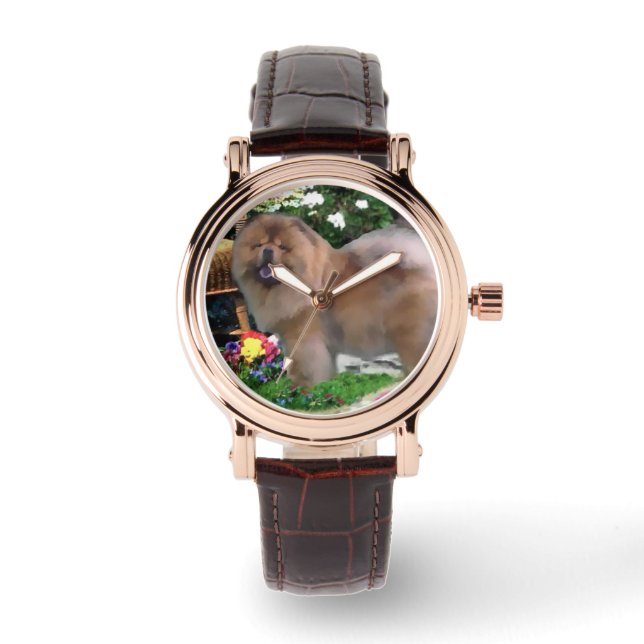 Chow Chow Art Gifts Watch (Front)