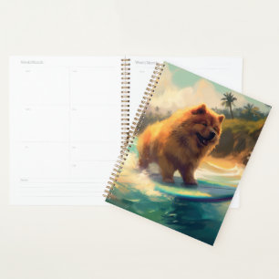 Chow Chow Beach Surfing Painting Planner