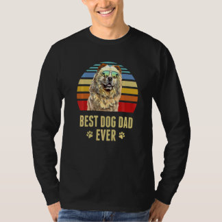 Chow Chow Best Dog Dad Ever Retro Sunset T-Shirt
