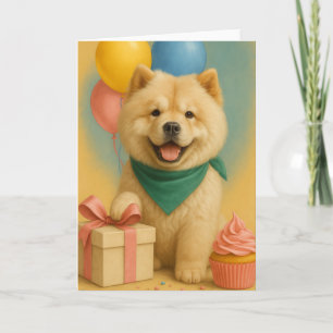 Chow Chow Birthday Card