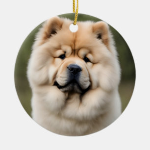 Chow Chow Ceramic Tree Decoration