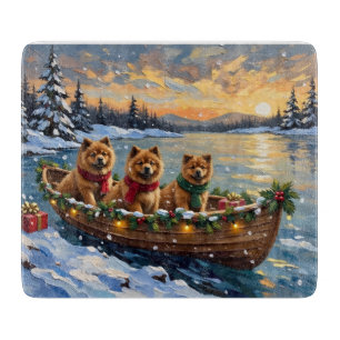 Chow Chow Christmas Boat Holiday Cutting Board