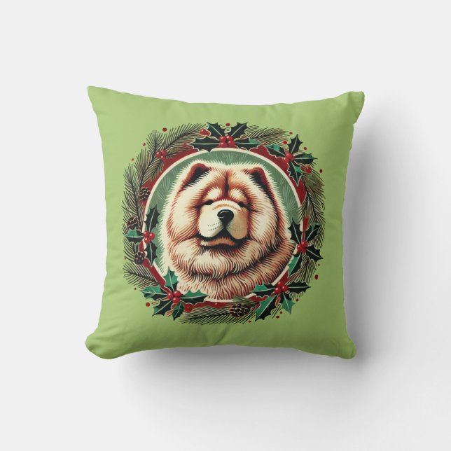 Chow Chow Christmas                      chows dog Cushion (Front)