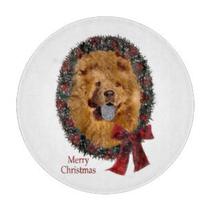 Chow Chow Christmas Cutting Board