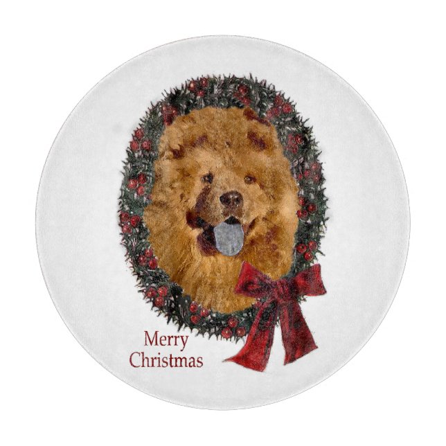 Chow Chow Christmas Cutting Board (Front)
