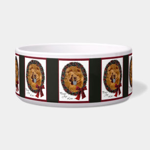 Chow Chow Christmas Dog Bowl