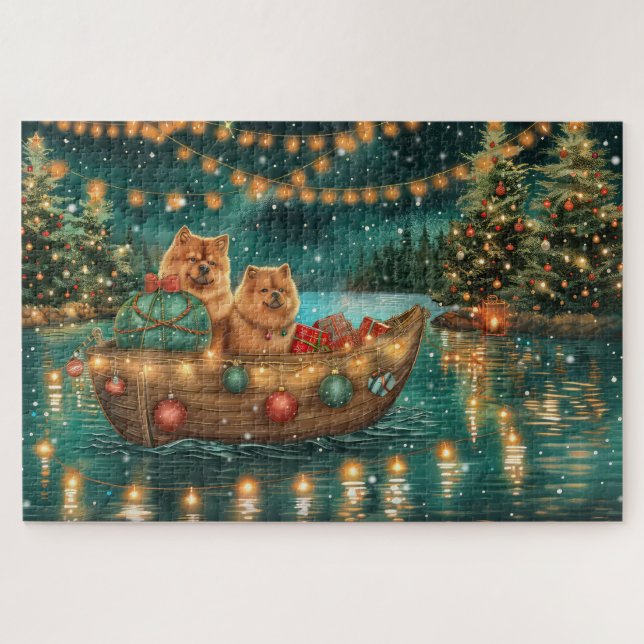 Chow Chow Christmas Festive Voyage Jigsaw Puzzle (Horizontal)