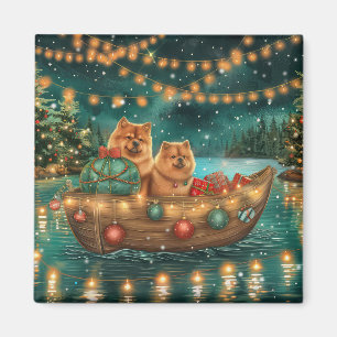 Chow Chow Christmas Festive Voyage Magnet