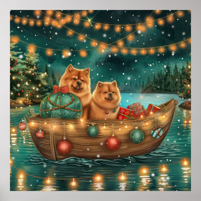 Chow Chow Christmas Festive Voyage Poster (Front)