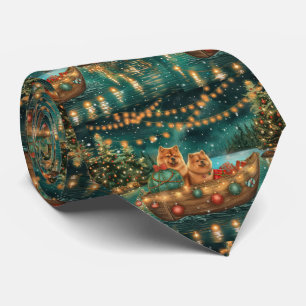 Chow Chow Christmas Festive Voyage Tie