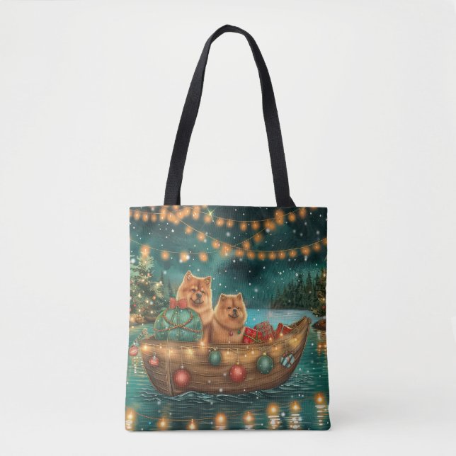 Chow Chow Christmas Festive Voyage Tote Bag (Front)