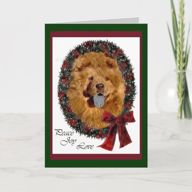 Chow Chow Christmas Gifts Holiday Card (Front)