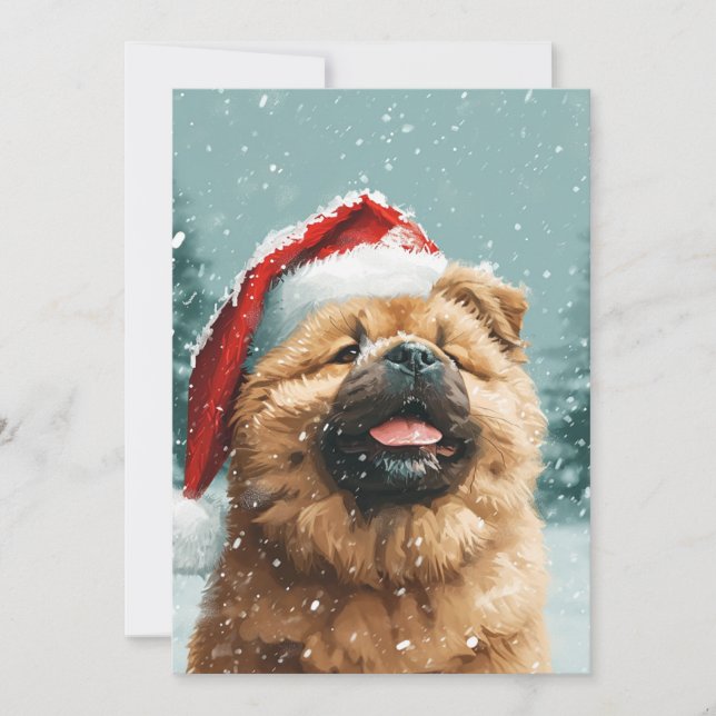 Chow Chow Christmas Holiday Card (Front)