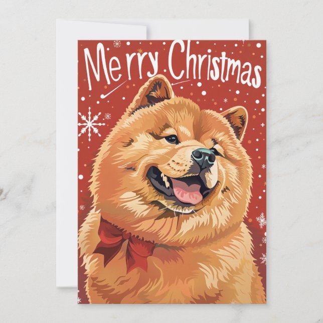 Chow Chow Christmas  Holiday Card (Front)