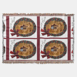 Chow Chow Christmas Throw Blanket