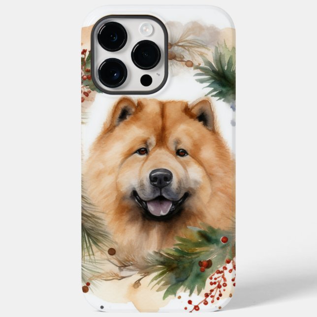 chow chow Christmas Wreath Festive Pup  Case-Mate iPhone Case (Back)