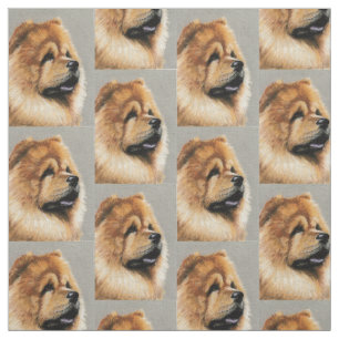 Chow Chow Dog Art Fabric