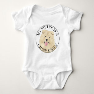 Chow Chow Dog Big Sister Baby Bodysuit