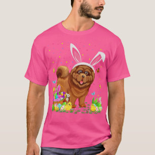 Chow Chow Dog Bunny Egg Hunting Chow Chow Easter S T-Shirt
