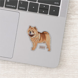 Chow Chow dog cartoon illustration