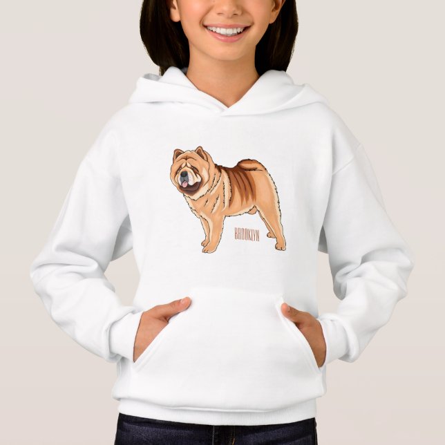 Chow Chow dog cartoon illustration (Front)