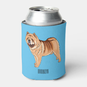 Chow Chow dog cartoon illustration Can Cooler
