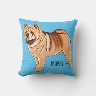 Chow Chow dog cartoon illustration Cushion