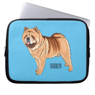 Chow Chow dog cartoon illustration Laptop Sleeve
