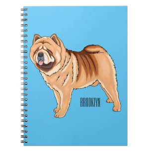 Chow Chow dog cartoon illustration Notebook