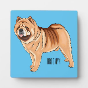 Chow Chow dog cartoon illustration Plaque