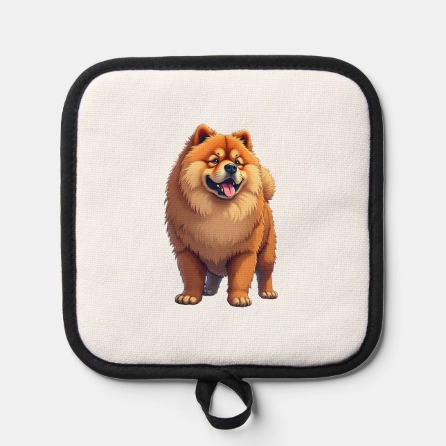 Chow Chow Dog Chinese Dog Breed for a Chow Chow Co Pot Holder (Front)