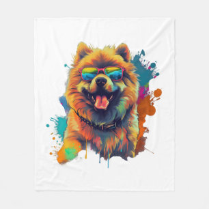 Chow Chow Dog Chinese Dog Breed for a Chow Chow Fleece Blanket