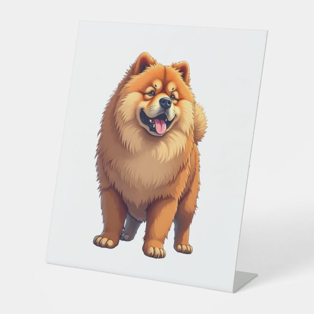 Chow Chow Dog Chinese Dog Breed for a Chow Chow   Pedestal Sign (Front)