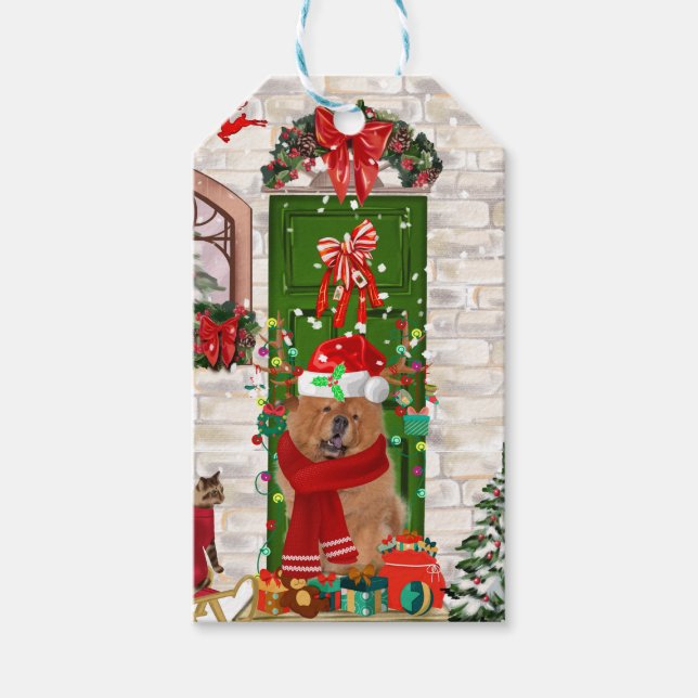 Chow Chow Dog Christmas   Gift Tags (Front)