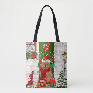 Chow Chow Dog Christmas   Tote Bag