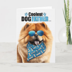 Chow Chow Dog Coolest Dad Father's Day Holiday Card